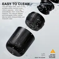 ​Nespresso Compatible Electric Portable Coffee Maker 19 Bar 100W Wireless Heating Travel Espresso Machine for Travel Camping Office Home with NS Pods and Ground Coffee - Red 460