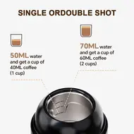 ​Nespresso Compatible Electric Portable Coffee Maker 19 Bar 100W Wireless Heating Travel Espresso Machine for Travel Camping Office Home with NS Pods and Ground Coffee - Red 460