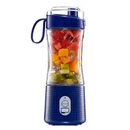 ​Portable Electric Blender Single Serve Fruit Juicer Mixer Cup with USB Rechargeable 4000mAh Battery - 	Blue 496