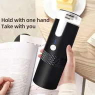 ​Portable Electric Espresso Coffee Machine 6oz Single Serve Mini Maker with Cup Coffee Powder & Capsule Bin 1200mAh Rechargeable Battery for Camping Travel Car Hiking Office 466