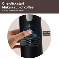 ​Portable Electric Espresso Coffee Machine 6oz Single Serve Mini Maker with Cup Coffee Powder & Capsule Bin 1200mAh Rechargeable Battery for Camping Travel Car Hiking Office 466