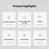 ​Portable Electric Espresso Coffee Machine 6oz Single Serve Mini Maker with Cup Coffee Powder & Capsule Bin 1200mAh Rechargeable Battery for Camping Travel Car Hiking Office 466