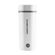 Portable Electric Kettle 350ML  Stainless Steel Travel Beaker with Automatic Shut Off for Tea Coffee Baby Milk - Green 488