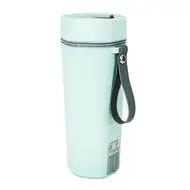 Portable Electric Kettle 350ML  Stainless Steel Travel Beaker with Automatic Shut Off for Tea Coffee Baby Milk - Green 488