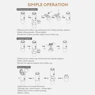 Portable Espresso Machine 9 Bar Rechargeable 2 in 1 Travel Coffee Maker for Nespresso Capsules & Ground Coffee Perfect for Travel Camping Hiking Office Kitchen Black 457