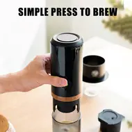 Portable Espresso Machine 9 Bar Rechargeable 2 in 1 Travel Coffee Maker for Nespresso Capsules & Ground Coffee Perfect for Travel Camping Hiking Office Kitchen Black 457