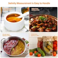 ​Portable Halogen Salt Concentration Tester High Temperature Measurement Max 99℃ with Calibration for Cooking 514