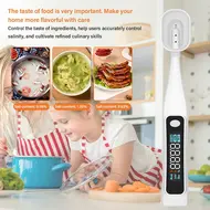 ​Portable Halogen Salt Concentration Tester High Temperature Measurement Max 99℃ with Calibration for Cooking 514