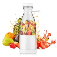 ​Portable Mini Electric Blender 300ml Juicer Cup 6 Blades for Smoothie Milkshake Juice Baby Food Rechargeable Battery for Travel Sports Kitchen Office & Outdoors - 2Pcs -  White 493