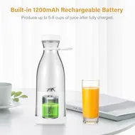 ​Portable Mini Electric Blender 300ml Juicer Cup 6 Blades for Smoothie Milkshake Juice Baby Food Rechargeable Battery for Travel Sports Kitchen Office & Outdoors - 2Pcs - Pink 494