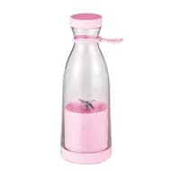 ​Portable Mini Electric Blender 300ml Juicer Cup 6 Blades for Smoothie Milkshake Juice Baby Food Rechargeable Battery for Travel Sports Kitchen Office & Outdoors - 2Pcs - Pink 494