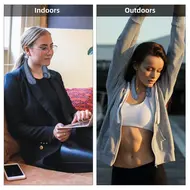 ​Portable Neck Fan Bladeless Fan 360°C Cooling Airflow USB Rechargeable Bladeless Mini Fan 3 Speeds Hands Free Personal Fan for Household Garden Work Outdoor Travelling Sport - 2Pcs 554