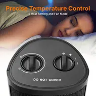 ​Portable Space Heater with 2 Gear Heating and Fan Modes Wind Speed Adjustable Thermostat Automatic Power Off When Tipping Over 1500W Small Electric Space Heater for Bedroom Office Under Desk Quiet Operation 535