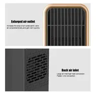 ​Room Heater 500W PTC Ceramic Heater Fan for Portable Heating with 30 Degree Tilt and Overheat Protection for Bedroom Office Indoor Use Black 534