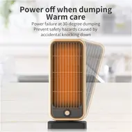 ​Room Heater 500W PTC Ceramic Heater Fan for Portable Heating with 30 Degree Tilt and Overheat Protection for Bedroom Office Indoor Use Black 534