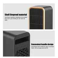 ​Room Heater 500W PTC Ceramic Heater Fan for Portable Heating with 30 Degree Tilt and Overheat Protection for Bedroom Office Indoor Use Black 534