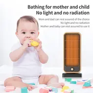 ​Room Heater 500W PTC Ceramic Heater Fan for Portable Heating with 30 Degree Tilt and Overheat Protection for Bedroom Office Indoor Use Black 534