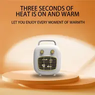 ​Room Heater 800W PTC Ceramic 6-8m Human Sensor Low Noise Fast Heating Portable Heater Fan with 30 Degree Tilt and Overheat Protection 3 Gears Adjustable for Bedroom Office Indoor Use -  Green 538