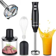 ​SOKANY 1710-4 4-In-1 Immersion Hand Blender Set 500W 2 Variable Speeds Stainless Steel Handheld Blender 469