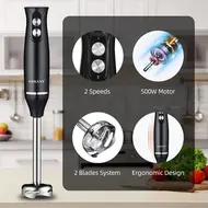 ​SOKANY 1710-4 4-In-1 Immersion Hand Blender Set 500W 2 Variable Speeds Stainless Steel Handheld Blender 469