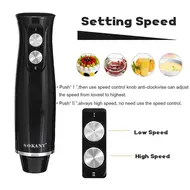 ​SOKANY 1710-4 4-In-1 Immersion Hand Blender Set 500W 2 Variable Speeds Stainless Steel Handheld Blender 469