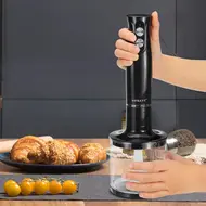 ​SOKANY 1710-4 4-In-1 Immersion Hand Blender Set 500W 2 Variable Speeds Stainless Steel Handheld Blender 469