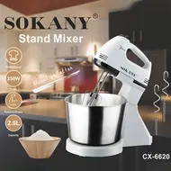 ​SOKANY 6620 Electric Stand Mixer 1.76-Quart 250W 7 Speeds Portable with Dough Hook for Daily Kitchen Use 470