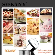 ​SOKANY 6620 Electric Stand Mixer 1.76-Quart 250W 7 Speeds Portable with Dough Hook for Daily Kitchen Use 470