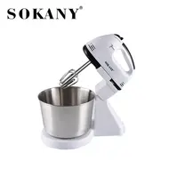 ​SOKANY 6620 Electric Stand Mixer 1.76-Quart 250W 7 Speeds Portable with Dough Hook for Daily Kitchen Use 470