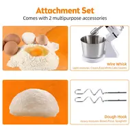 ​SOKANY 6620 Electric Stand Mixer 1.76-Quart 250W 7 Speeds Portable with Dough Hook for Daily Kitchen Use 470