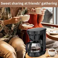 SOKANY CM102 6 Cup Electric Coffee Maker 750ml Borosilicate Glass Carafe 650W Drip Coffee Pot Machine with Anti Drip for Home or Office Use 468