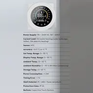 ​Smart Electric Heating Thermostat eWelink WiFi - White 556