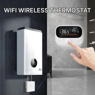 ​Smart Thermostat for Home Boiler Heating RF433 WiFi AC Thermostat 980ft Wireless Distance APP and Voice Control LED Digital Touch Screen Programmable Thermostat with Weather Report Adjustable Button 557