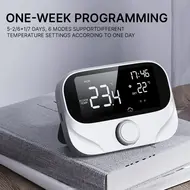 ​Smart Thermostat for Home Boiler Heating RF433 WiFi AC Thermostat 980ft Wireless Distance APP and Voice Control LED Digital Touch Screen Programmable Thermostat with Weather Report Adjustable Button 557