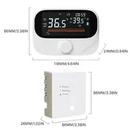 ​Smart Thermostat for Home Boiler Heating RF433 WiFi AC Thermostat 980ft Wireless Distance APP and Voice Control LED Digital Touch Screen Programmable Thermostat with Weather Report Adjustable Button 557
