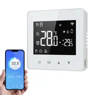 ​Tuya WiFi intelligent constant temperature regulator LED display Adjustable temperature regulator Compact size water/gas boiler temperature regulator Compatibility with Amazon Alexa and Google Home 542