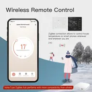 Tuya ZigBee digital display intelligent temperature controller multifunctional electric floor heating system compatible with Alexa and Google Assistant -  White 561