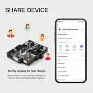 Tuya ZigBee digital display intelligent temperature controller multifunctional electric floor heating system compatible with Alexa and Google Assistant -  White 561