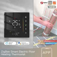 Tuya ZigBee digital display intelligent temperature controller multifunctional electric floor heating system compatible with Alexa and Google Assistant -  White 561