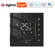 Tuya ZigBee digital display intelligent temperature controller multifunctional electric floor heating system compatible with Alexa and Google Assistant -  White 561