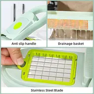 Vegetable Chopper Food Slicer 15 in 1 Multifunctional Kitchen Dicer Cutter with 9 Blades Egg Separator Hand Guard Colander & Container 499
