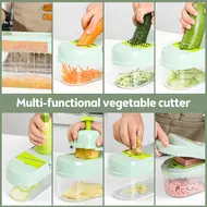 Vegetable Chopper Food Slicer 15 in 1 Multifunctional Kitchen Dicer Cutter with 9 Blades Egg Separator Hand Guard Colander & Container 499