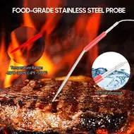 ​Wireless Meat Thermometer with 4 Probes 328Ft Long Range Colour LCD Backlight Display Countdown Timer Temperature Alarm Digital Remote Control BBQ Thermometer for Barbecue Grill Oven Kitchen - colour screen 533