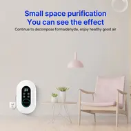 ​2 IN 1 Air Purifier and Ozone Steriliser for Home with Timer Digital Touch Screen APP Control Ionizer Air Purifier Ozone for Pets No Drilling Wall Mount Portable Air Cleaner Bedroom Dormitory Hotel - 2Pcs 611