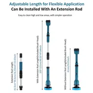 21V electric floor scrubber retractable multi-function lithium cleaning 21V electric floor scrubber retractable multi function lithium cleaning brush cordless shower brush with 8 interchangeable brush heads 2 adjustable speeds and adjustable extension han 666