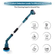 21V electric floor scrubber retractable multi-function lithium cleaning 21V electric floor scrubber retractable multi function lithium cleaning brush cordless shower brush with 8 interchangeable brush heads 2 adjustable speeds and adjustable extension han 666