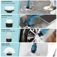 21V electric floor scrubber retractable multi-function lithium cleaning 21V electric floor scrubber retractable multi function lithium cleaning brush cordless shower brush with 8 interchangeable brush heads 2 adjustable speeds and adjustable extension han 666