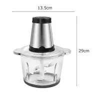​2L Large Household Capacity Electric Meat Grinder Stainless Steel 2 Gears 250W High Power Kitchen Cooker Blender 612