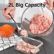 ​2L Large Household Capacity Electric Meat Grinder Stainless Steel 2 Gears 250W High Power Kitchen Cooker Blender 612