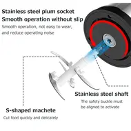 ​2L Large Household Capacity Electric Meat Grinder Stainless Steel 2 Gears 250W High Power Kitchen Cooker Blender 612